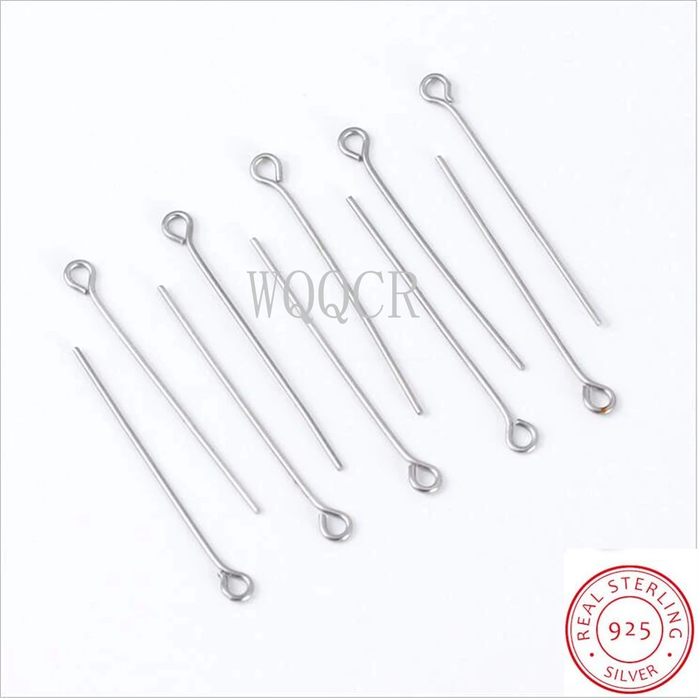 Top Trends: 925 Sterling Silver 100pcs 14-70mm Heads Eye Flat Head Pin For Jewelry Making Findings Accessories Wholesale Earrings Supplies Shoppable Styles