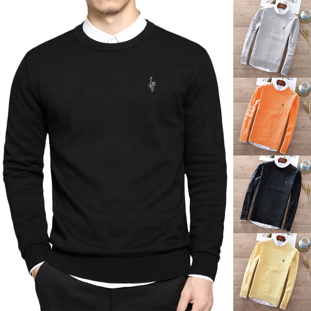 Top Trends: 100% Cotton Sweater Men Pullover 2022 Autumn Winter Soft Warm Jersey Hombre Jumper Pull Homme Knitted Sweaters PL8507 Shoppable Styles