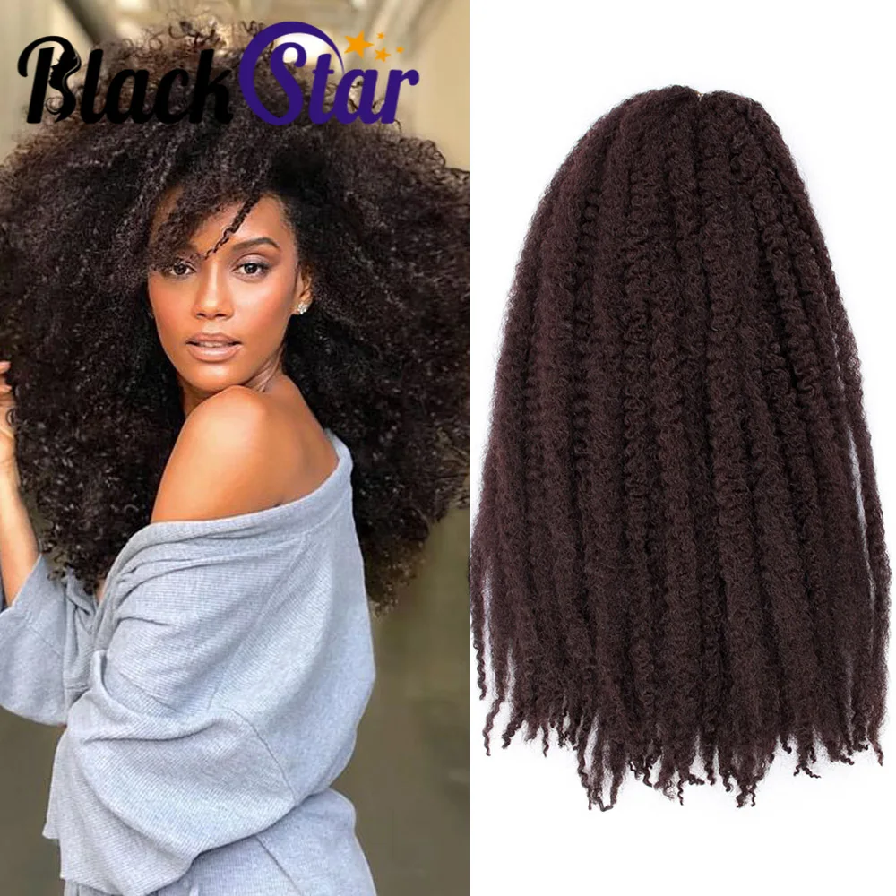 Top Trends: Black Star Marley Braids Hairs Crochet Ombre Afro Kinky Soft Synthetic Braiding Hair Crochet Braids Hair Extensions For Women Shoppable Styles