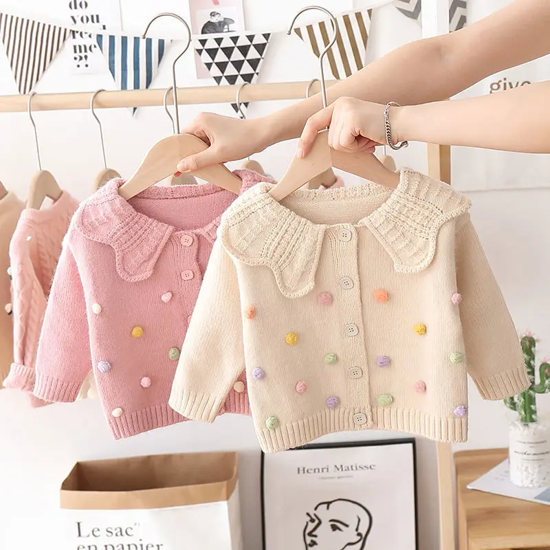 Top Trends: Girls' Knitted Cardigan Jacket Children's Jacket Baby Bottoming Long-Sleeved Sweater For Kids Clothes Coat Top Shoppable Styles