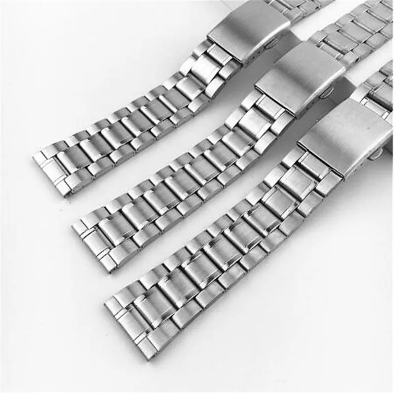 Top Trends: Stainless Steel Watch Strap 12 / 14 / 16 / 18 / 20 / 22mm Watch Bracelet Band Silver Metal Watchband With Folding Clasp For Men Women Shoppable Styles