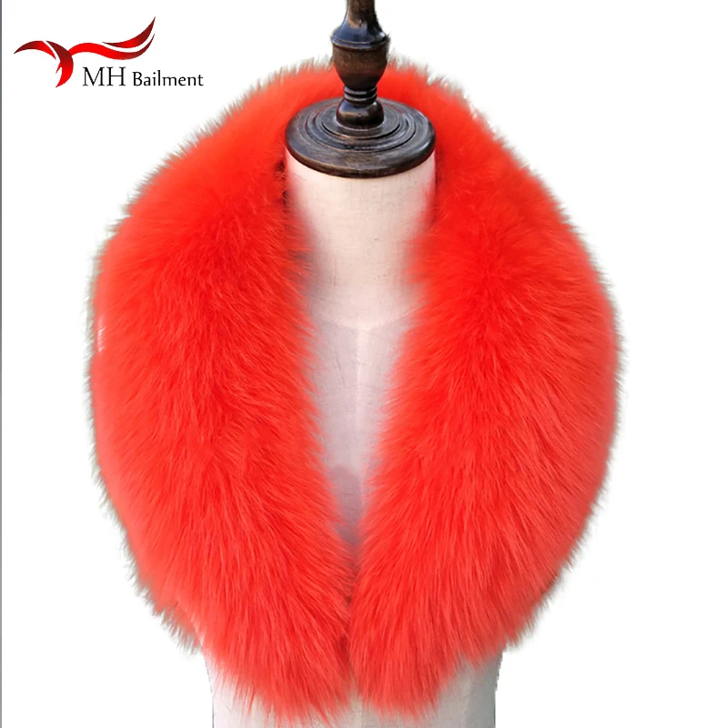 Top Trends: Super Large Real Fox Fur Collar Green Fruit Collar V-collar Horn Collar Fur Scarf Cap Strip For Men And Women Shoppable Styles - Image 6