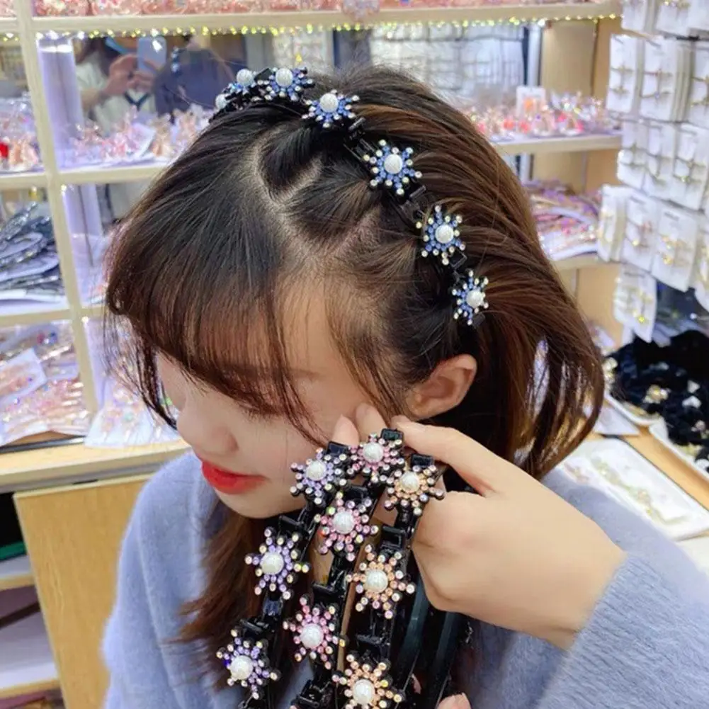 Top Trends: 1PC New Flower Broken Hair Braided Headband Hair Pin Clips Barrette Comb Hairpin Sweet Headdress Hair Accessories For Girls Shoppable Styles