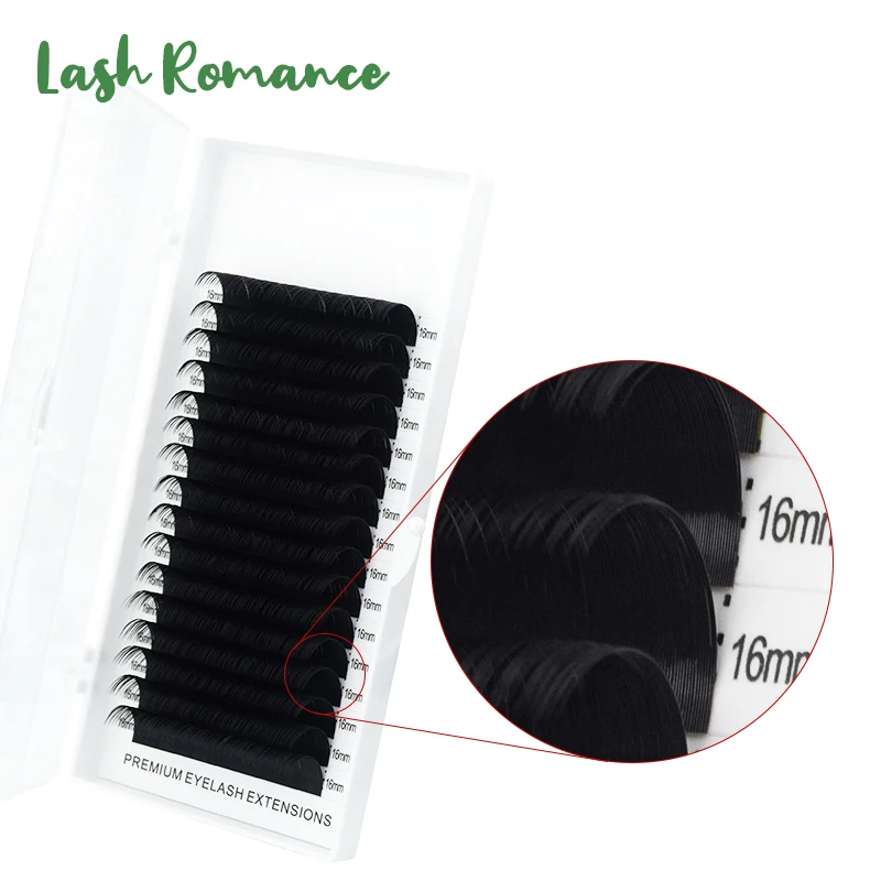 Top Trends: Lash Romance 16 ROW Russian Volume Eyelashes Extensions Beauty Natural Korean PBT Silk Mink Individual Eyelash Soft Eyelash Shoppable Styles