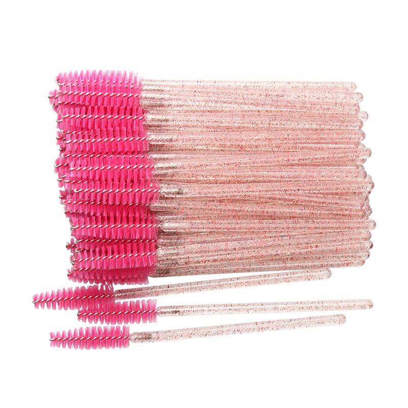 Top Trends: 50 Pcs Disposable Crystal Eyelash Brush Mascara Wands Applicator Diamond Eye Lash Brushes Eyelash Extension Women Makeup Tools Shoppable Styles