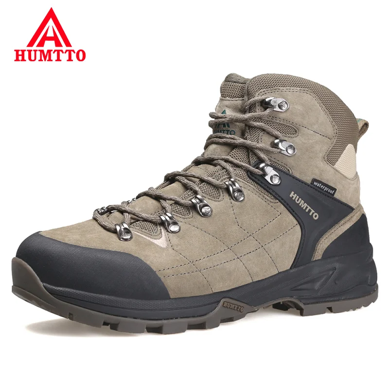 Top Trends: HUMTTO Hiking Boots Leather Waterproof Sneakers For Men 2021 Sport Hunting Climbing Trekking Shoes Breathable Outdoor Mens Shoes Shoppable Styles