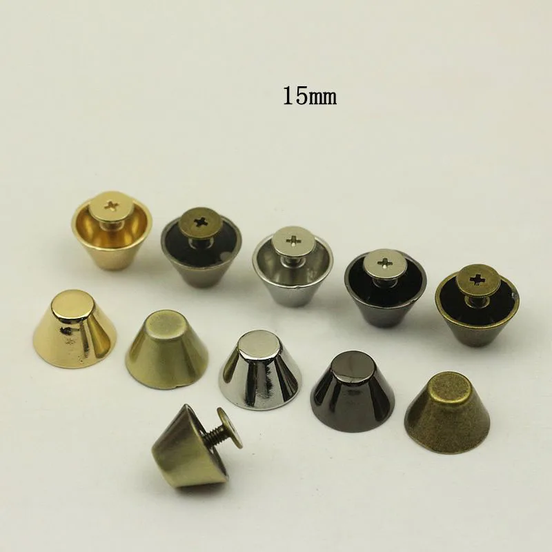 Top Trends: 5Pcs 8mm Metal Bucket Rivet 15mm With Screws Copper Flat Feet Button Luggage Handbag Foot Buckle Leather Crafts Accessories Shoppable Styles