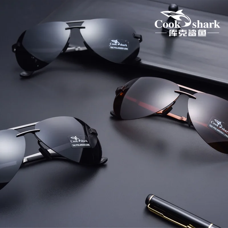 Top Trends: Cook Shark Men's Sunglasses Sunglasses Men's Influx Of People Driving Polarized Blue Glasses Sunglasses Drivers Driving Glasses Shoppable Styles - Image 6