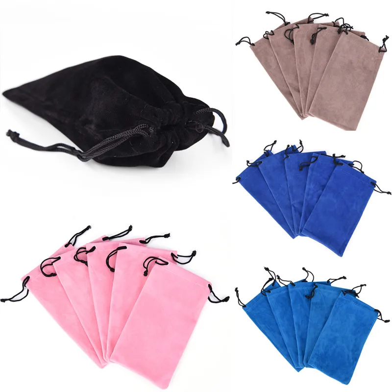 Top Trends: 10pcs / lot Soft Cloth Glasses Bag New Drawstring Sunglass Bag In Velvet Material Very Soft Eyeglasses Pouch Eyewear Cases Bags Shoppable Styles - Image 2