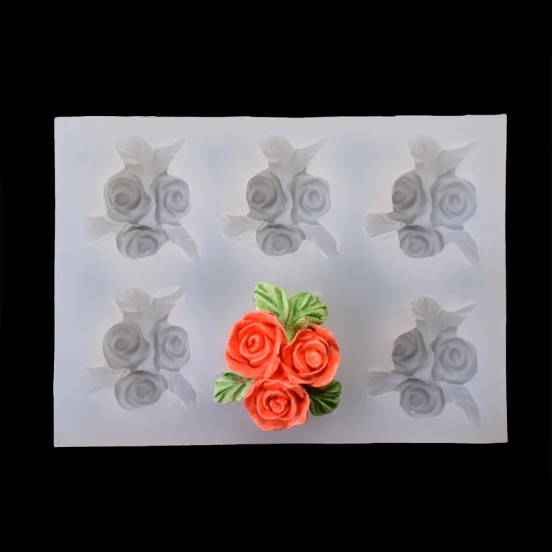 Top Trends: 1pc Silicone Molds Rose Flower DIY Clay Epoxy Resin Drop Glue Mould For Jewelry Making Shoppable Styles