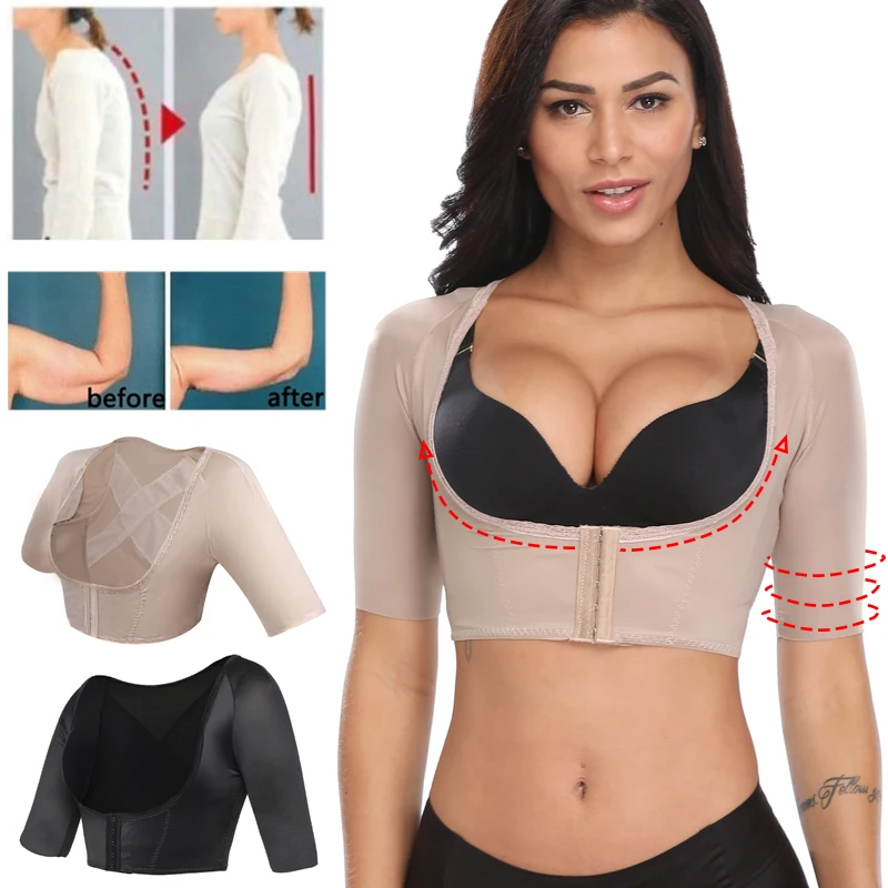 Top Trends: Upper Arm Shaper Post Surgical Slimmer Compression Sleeves Humpback Posture Corrector Tops Women Shoulder Shapewear Back Support Shoppable Styles