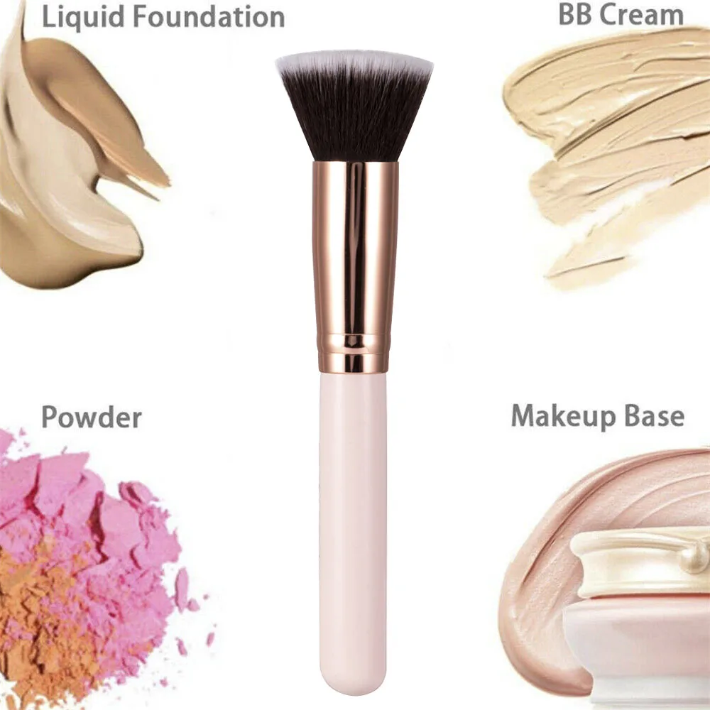 Top Trends: Luxury Champagne Makeup Brushes Flat Top Foundation Brush Large Face Brush Repair Brush Contour Brush For Liquid Cream Powder Shoppable Styles