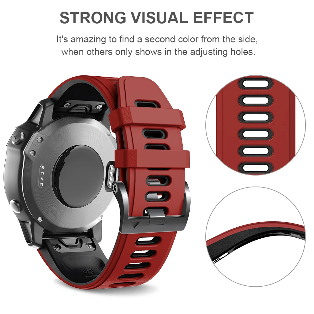 Top Trends: ANBEST 26mm 22mm 20mm Band For Fenix 6X Silicone Strap With Quick Release Watchband For Fenix 6 5 6X 5X Plus / 945 / 935 Shoppable Styles