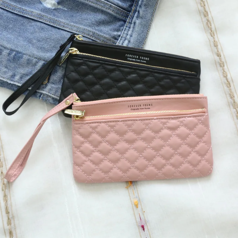 Top Trends: 2023 New Zipper Women Long Wallet Coin Purse Wallet Card Holder PU Leather Fashion Clutch Phone Bag Large Capacity Ladies Wallet Shoppable Styles