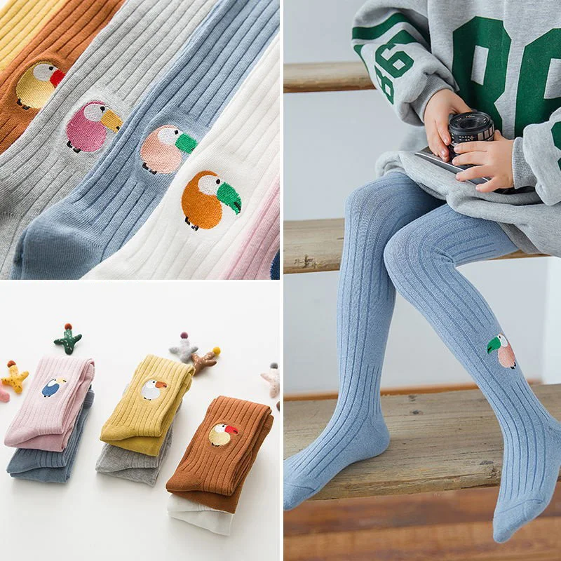 Top Trends: 2-10Years Old Kids Girl Cartoon Elastic Pantyhose Fashion Knitted Tights Casual Warm Children Stockings Leggings Freeshipping Shoppable Styles