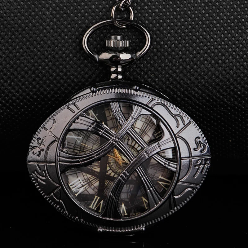 Top Trends: Unique Movie Theme Eye Shape Hunter Bronze Quartz Pocket Watch Dragon Eyes Wolf Necklace Chain Pendant Gifts Shoppable Styles