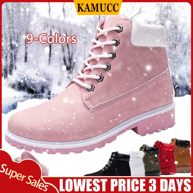 Top Trends: 2022 Hot New Autumn Early Winter Shoes Women Flat Heel Boots Fashion Keep Warm Women's Boots Brand Woman Ankle Botas Camouflage Shoppable Styles