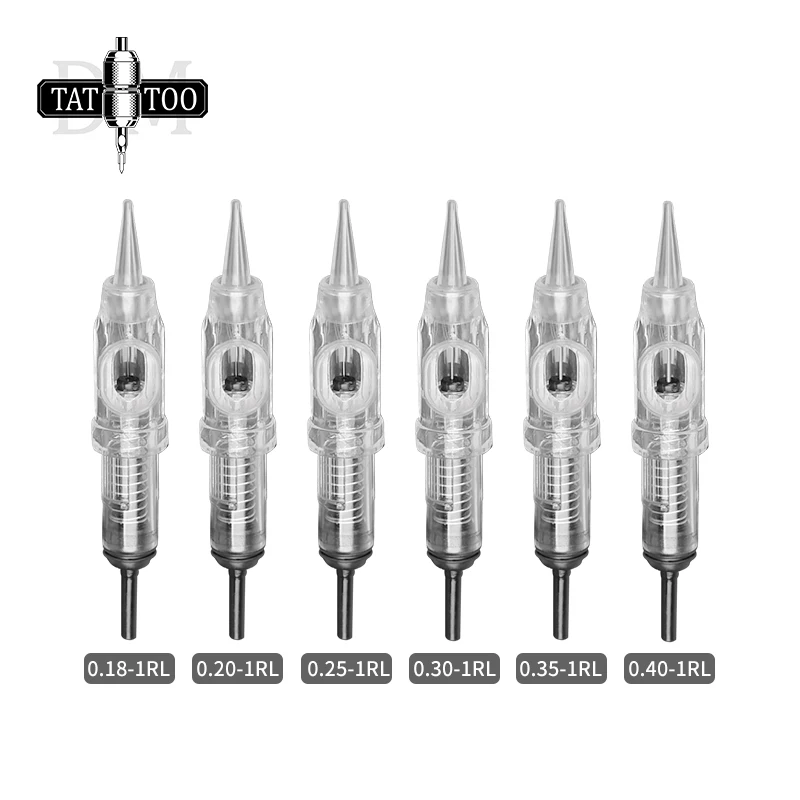 Top Trends: Disposable Permanent Makeup Cartridge Needles, 1RL Sterilized Eyebrow Tattoo Needle For Permanent Makeup Pen Machine 100Pcs Shoppable Styles