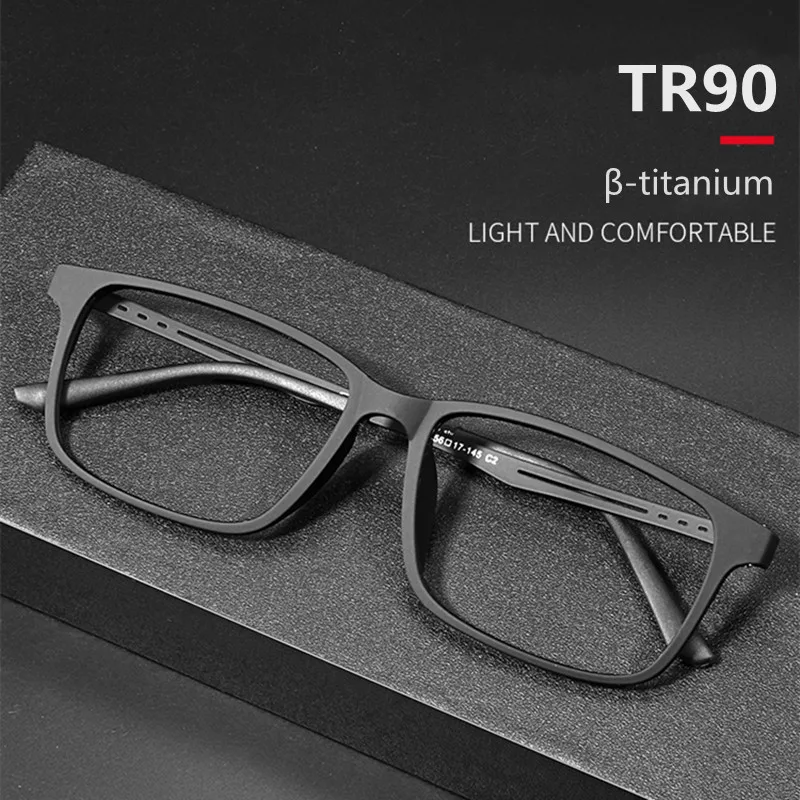 Top Trends: Ultra-Light Pure Titanium Blue Light Blocking Reading Glasses Men Photochromic Outdoor Hyperopia Business Large Frame Eyeglasses Shoppable Styles