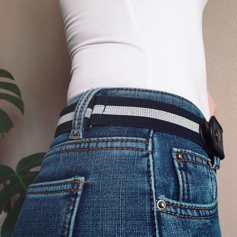 Top Trends: Womans Belt Buckle-Free Waist Jeans Pants No Buckle Stretch Elastic Waist Belts For Men Women Invisible Belt DropShipping Shoppable Styles - Image 5