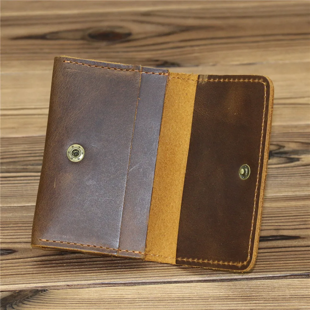 Top Trends: ID / Credit Card Holder Bifold Front Pocket Wallet Genuine Leather Vintage Cow Leather Unisex Wallet Credit Card Holder Travel Shoppable Styles