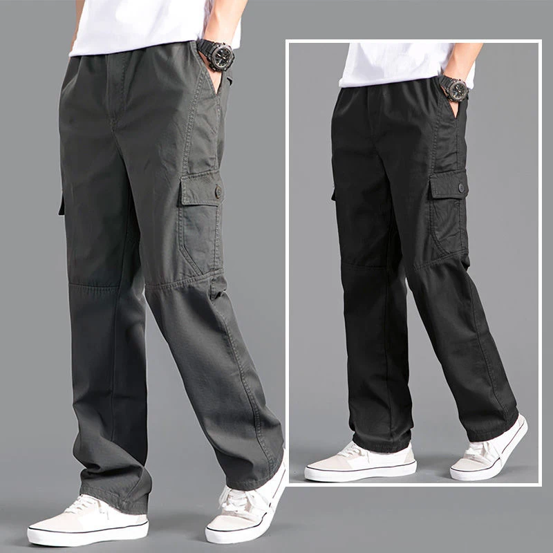 Top Trends: New Cargo Pants Men's Loose Straight Pants Plus Size Clothing Work Wear Japanese Joggers Homme Sports Cotton Casual Trousers Shoppable Styles