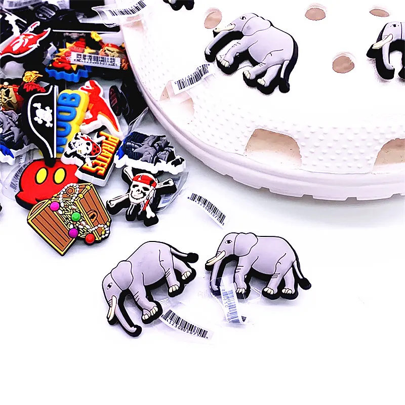 Top Trends: Novelty Animal Shoe Charms PVC Elephant Deaigner Shoes Sandal Accessories Decorations For Kids Gifts Dropshipping Shoppable Styles