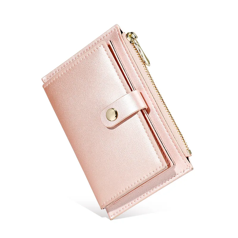 Top Trends: Pearl Laser PU Leather Zipper Women&#039;s Wallet Fashion Short Ladies Coin Purse Female Money Bag Clip Credit Card Holder Clutch Shoppable Styles