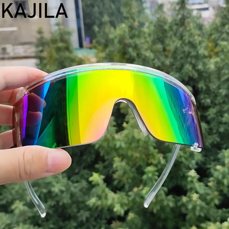 Top Trends: Oversized Sports Sunglasses Men 2023 Luxury Brand Windproof Rectangle Sun Glasses For Women Driving Goggles Gafas De Sol Hombre Shoppable Styles