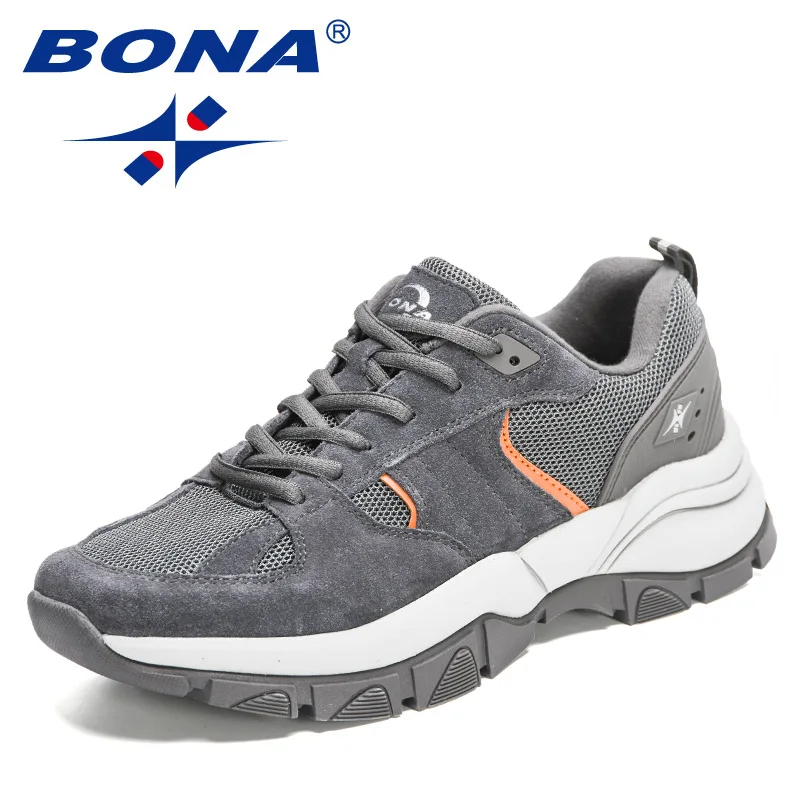 Top Trends: BONA 2022 New Designers Suede Hiking Shoes Outdoor Sneakers Men Travel Shoes Non-slip Breathable Trekking Footwear Mansculino Shoppable Styles