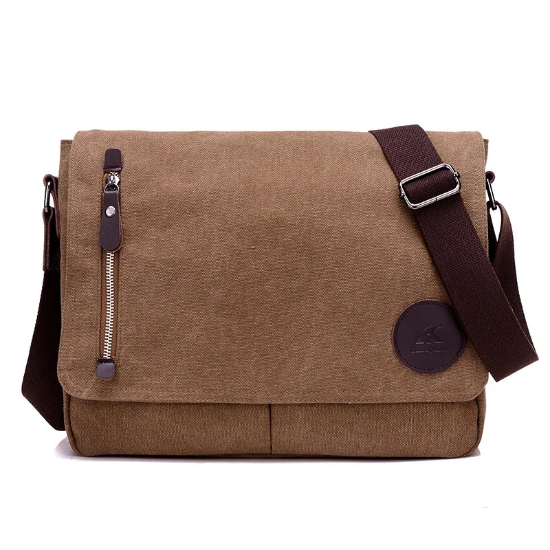 Top Trends: Weysfor Fashion Solid Canvas Messenger Satchel Bags Buckle Casual Portable Shoulder Bag Korean Trend Simple Pack For Men Shoppable Styles