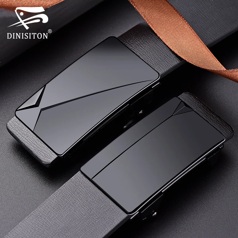 Top Trends: DINISITON Brand Men&#039;s Belt Automatic Buckle Genuine Leather Belts For Man Jeans Top Quality Famous Brand Male Strap Dropshipping Shoppable Styles