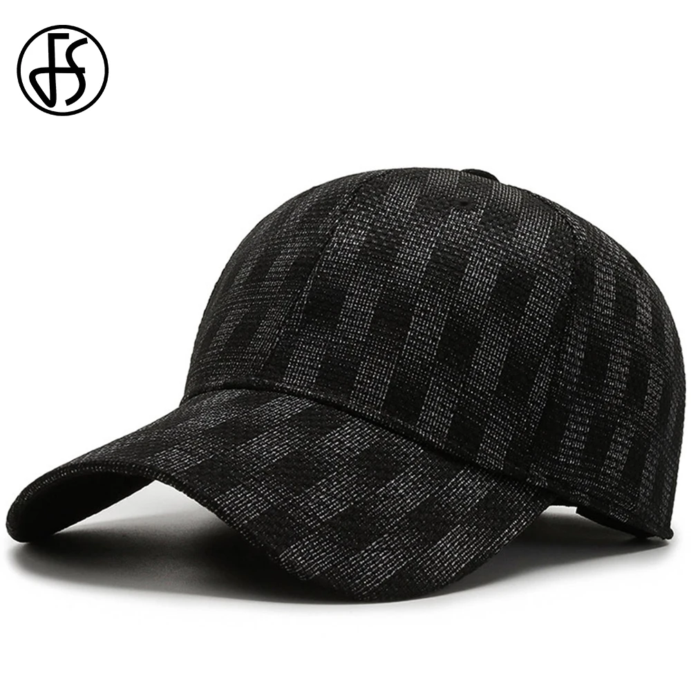 Top Trends: FS 2024 Luxury Men Designer Caps Streetwear Brand Baseball Cap For Women Black British Plaid Elastic Dad Hat Gorras Para Hombres Shoppable Styles