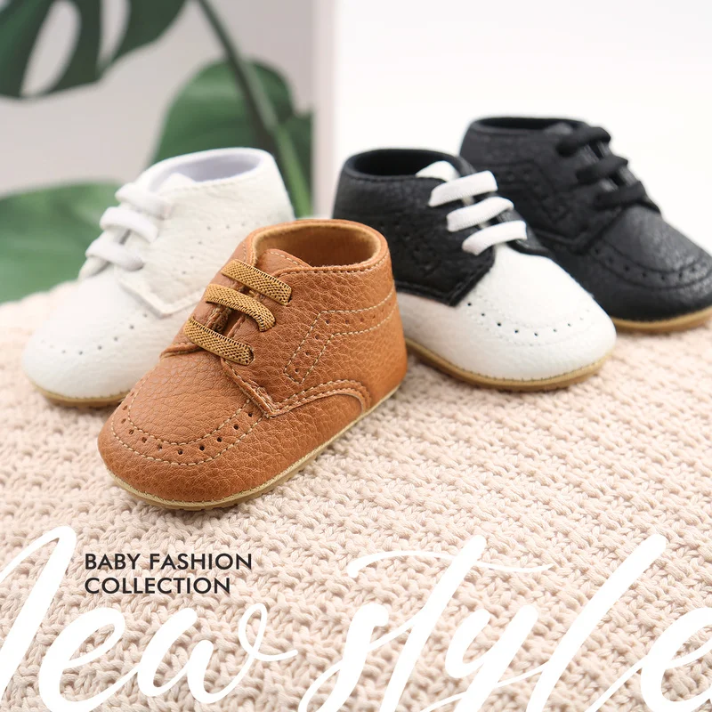 Top Trends: New Baby Shoes Leather Dress Shoes Baby Boy Girl Shoes Rubber Sole Anti-slip Toddler First Walkers Newborn Crib Shoes Moccasins Shoppable Styles