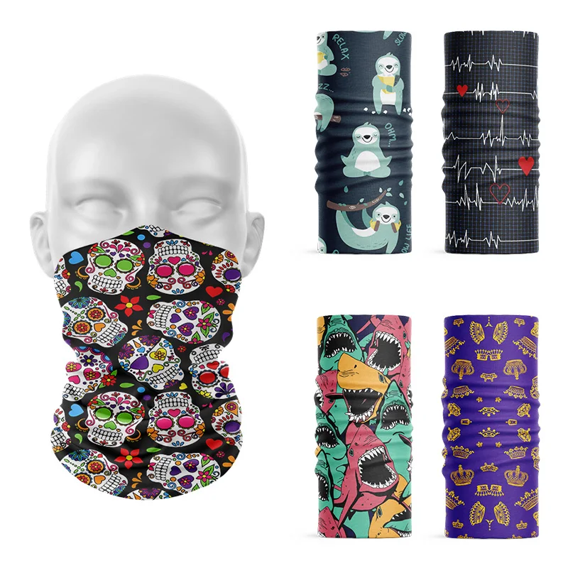 Top Trends: 3D Women Summer Head Scarf Fun Skull Animal Shark Headband Outdoor Cycling Hiking Face Neck Scarf Men&#039;s Headwraps Cover Bandana Shoppable Styles