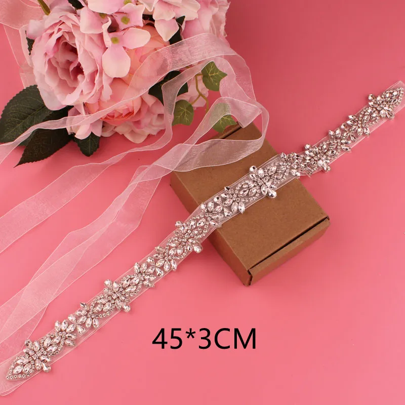 Top Trends: Crystal Bridal Belt With Ribbons, Handmade Silver Wedding Belt, Cookie Patient Belt For Wedding Evening Dresses Shoppable Styles