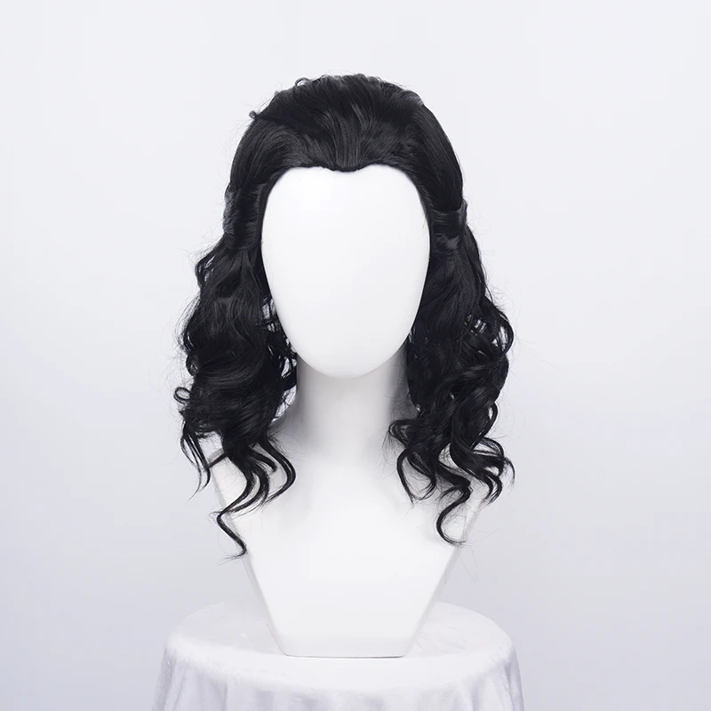 Top Trends: Advengers Loki Cosplay Wigs Loki Black Curly Heat Resistant Synthetic Hair Comic Loptr Role Olay Party Wigs + Wig Cap Shoppable Styles