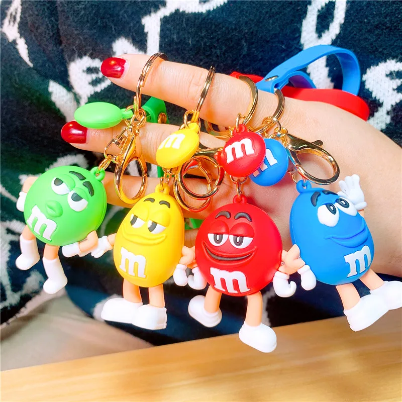 Top Trends: Cartoon Resin Chocolate Beans Keychain Resin Doll Couple Key Chain For Men's Women's Jewelry Bag Pendant Lovely Keychain 2022 Shoppable Styles