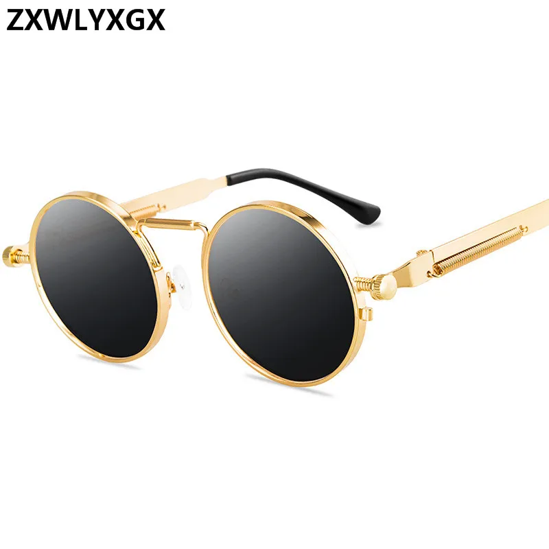 Top Trends: Vintage Punk Style Sunglasses Men Retro Round Metal Frame Women Sun Glasses Fashion Eyewear Gafas Sol Mujer UV400 Shoppable Styles - Image 6