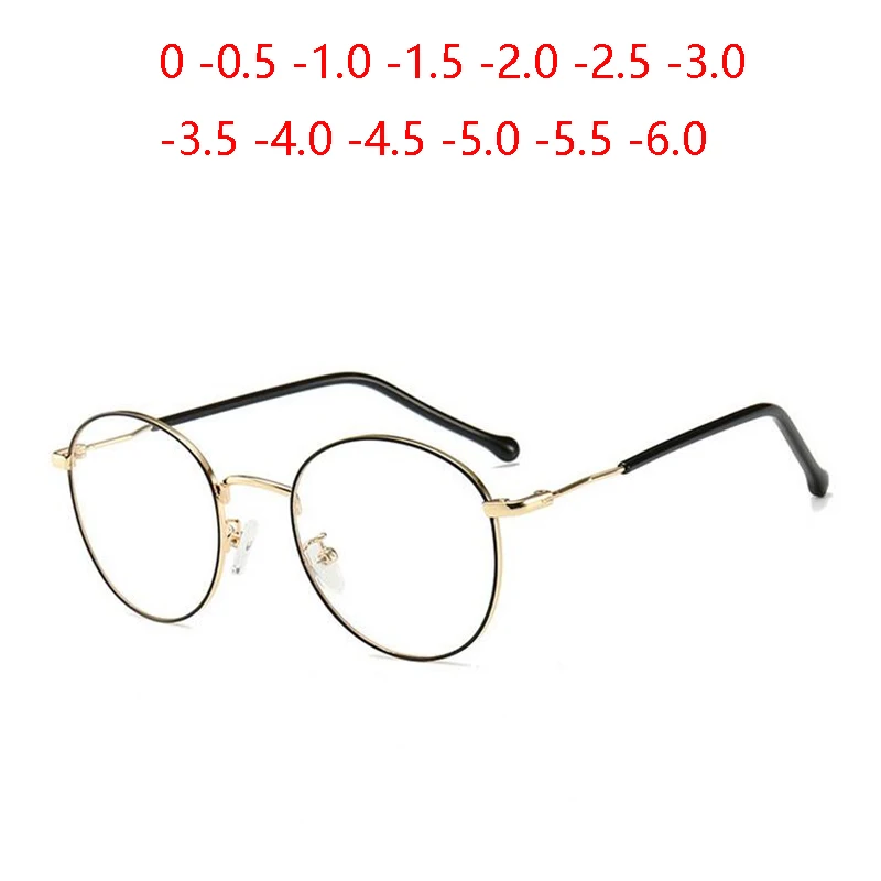 Top Trends: Oval 1.56 Aspherical Lens Prescription Eyeglasses Women Men Student Optical Spectacle Nearsighted Glasses 0 -0.5 -0.75 To -6.0 Shoppable Styles