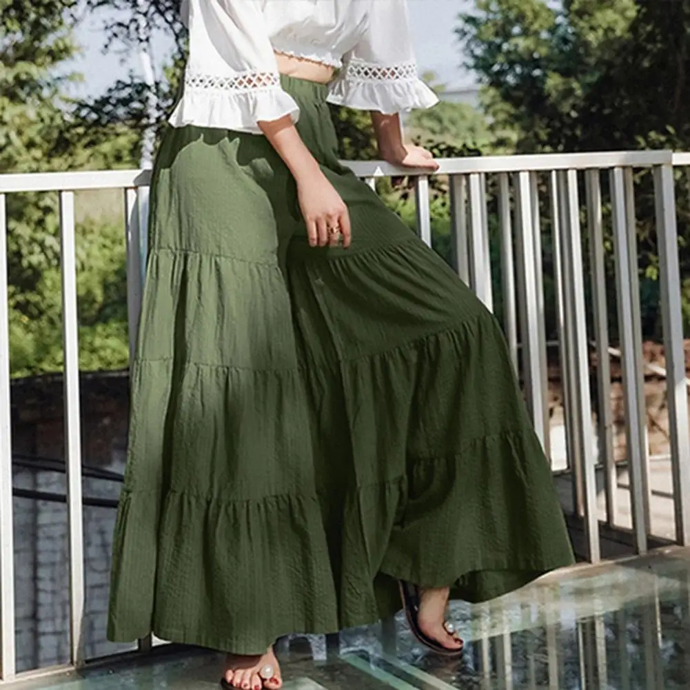 Top Trends: 60%HOTRetro Long Trousers And Ankle-length Sliced Craft Women's Wide-leg Pants Layered Skirt Women's Summer Wide-leg Mid-length Shoppable Styles