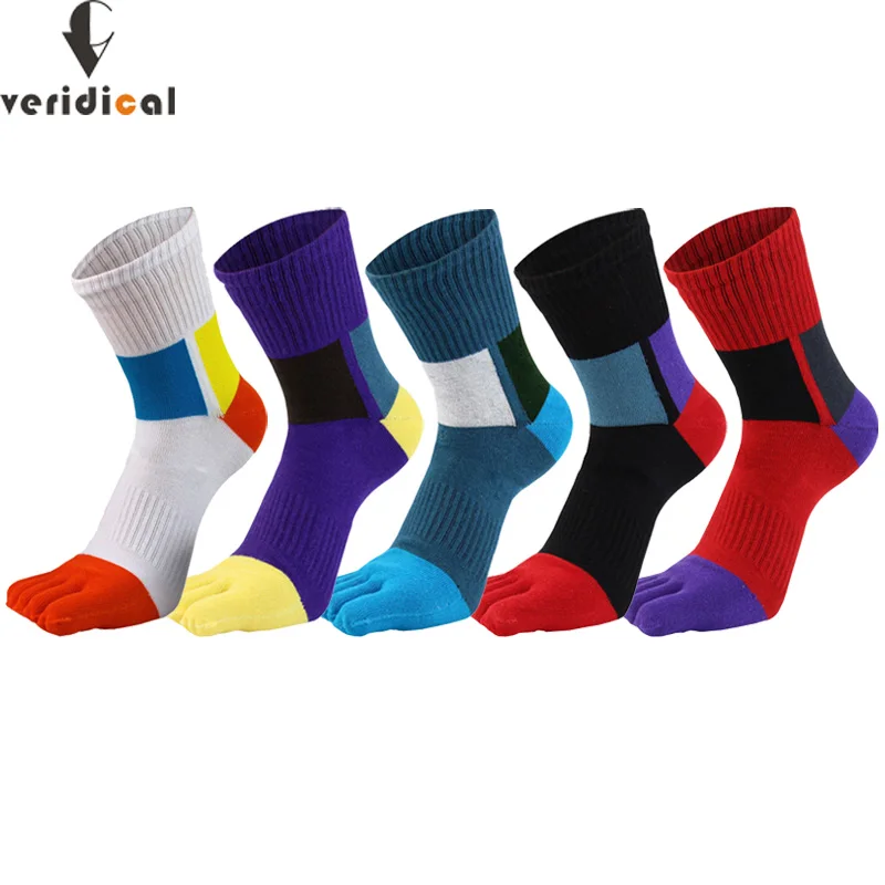 Top Trends: Sport 5 Finger Socks Man Compression Colorful Fitness Marathon Sweat-Absorbing Bike Badminton Tennis Toe Short Travel Socks Shoppable Styles