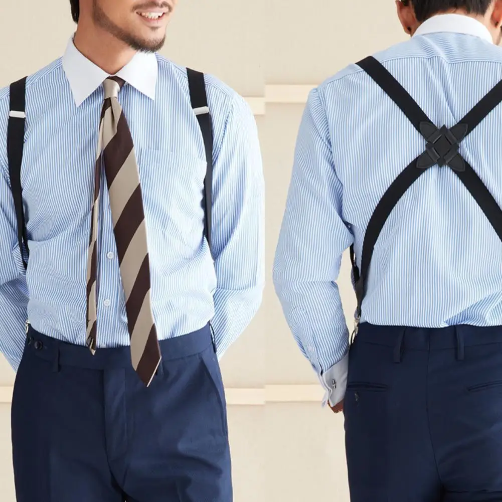 Top Trends: New Men&#039;s Suspenders Adjustable Braces X Back Shirt Clip Suspender Elastic Belt Trousers Braces Shoulder Strap For Men Women Shoppable Styles