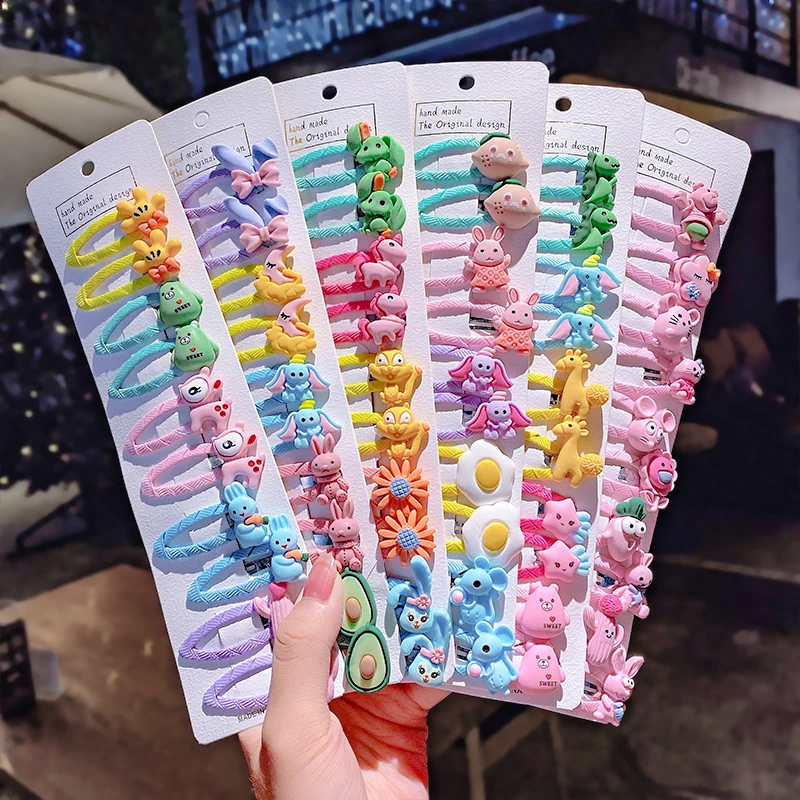 Top Trends: 10pcs / set Girls Cute Cartoon Unicorn Rainbow Flower Hair Clips Kids Sweet Hair Decorate Bangs Hairpin Barrettes Hair Accessories Shoppable Styles - Image 6