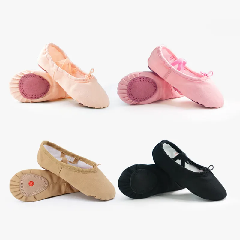 Top Trends: Professional Child Girls Kids Cotton Canvas Soft Ballet Dance Practice Shoes Gym балетки Ballet Slippers Shoppable Styles