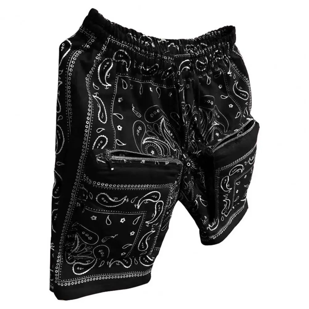 Top Trends: Dropshipping Paisley Fashion Hip Hop 70s Bandana African Digital Print High Waist Black Casual Sports Board Shorts For Men Shoppable Styles - Image 4