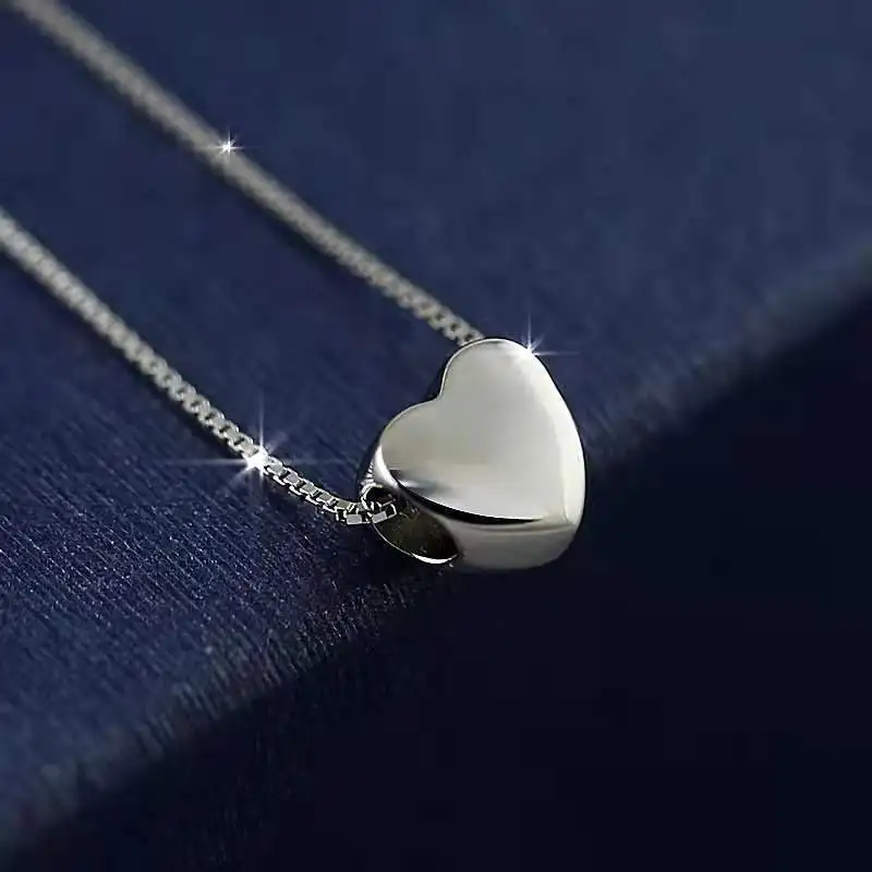 Top Trends: Popular 925 Sterling Silver Heart Necklace For Women Fine Jewelry Wedding Party Birthday Gift Shoppable Styles