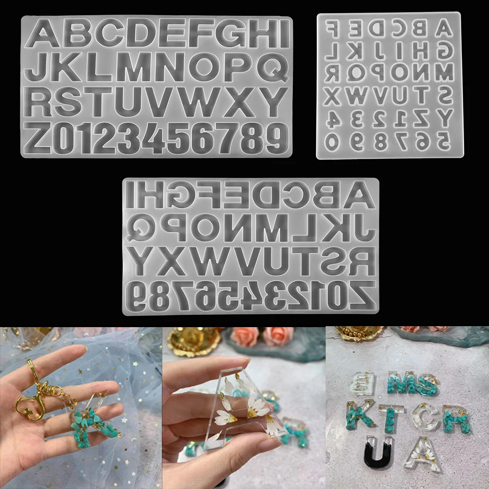 Top Trends: 1pcs UV Resin 26 Letters Silicone Mold 3D Alphabet & Number Epoxy Resin Mold For DIY Jewelry Making Finding Craft Supplies Tools Shoppable Styles