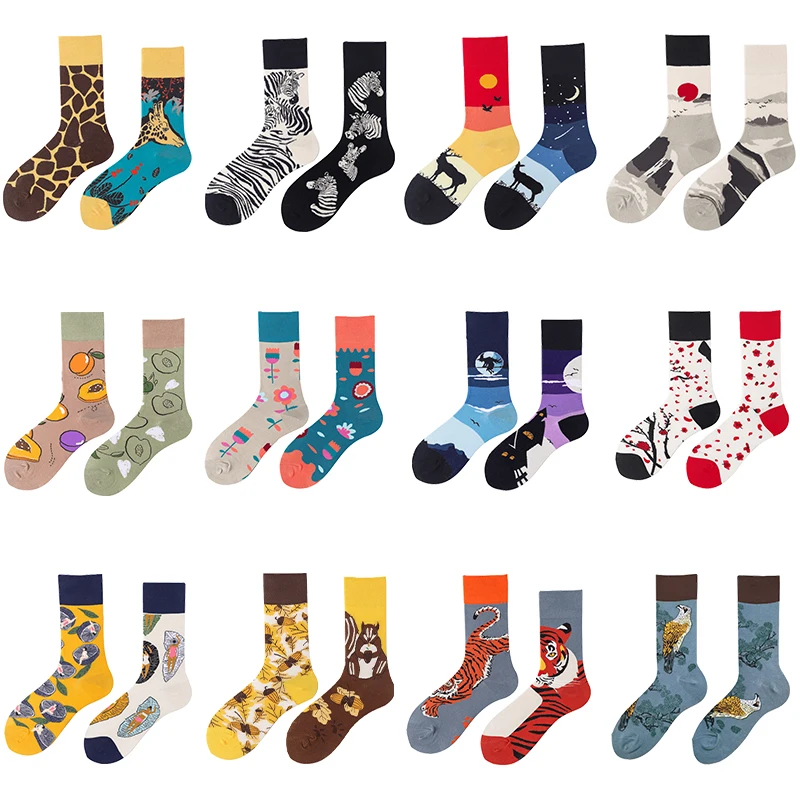 Top Trends: Cotton Casual Women Socks Fashion Design Cartoon Colorful Happy Business Party Dress Socks Christmas Gift Shoppable Styles