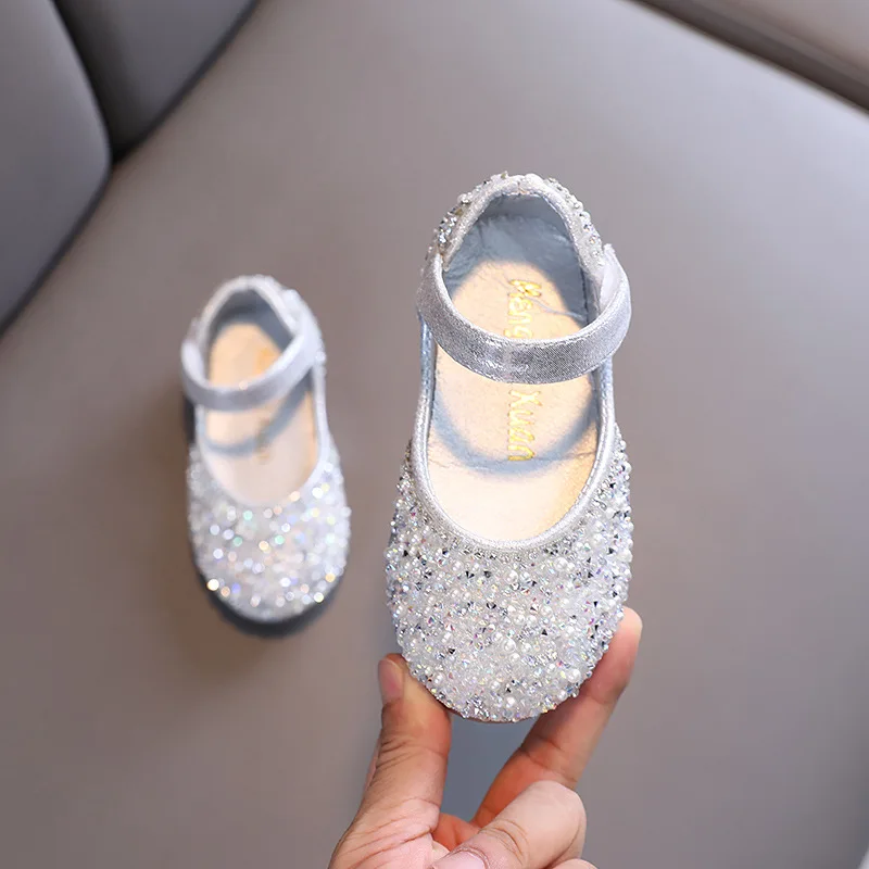 Top Trends: Autumn Girls Rhinestone Leather Shoes 2023 Spring Pearl Bow Princess Shoes Soft Children Baby Toddler Single Shoes G06 Shoppable Styles